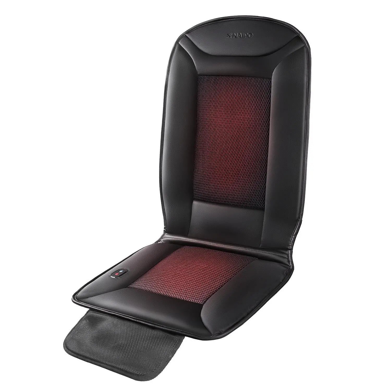 Naipo Auto Sitzkissen Sitzbezug mit Heizung und Belüftung Funktion und 3D  Mesh PU-Leder tragbare atmungsaktive Abdeckung für Car Home Office Stuhl