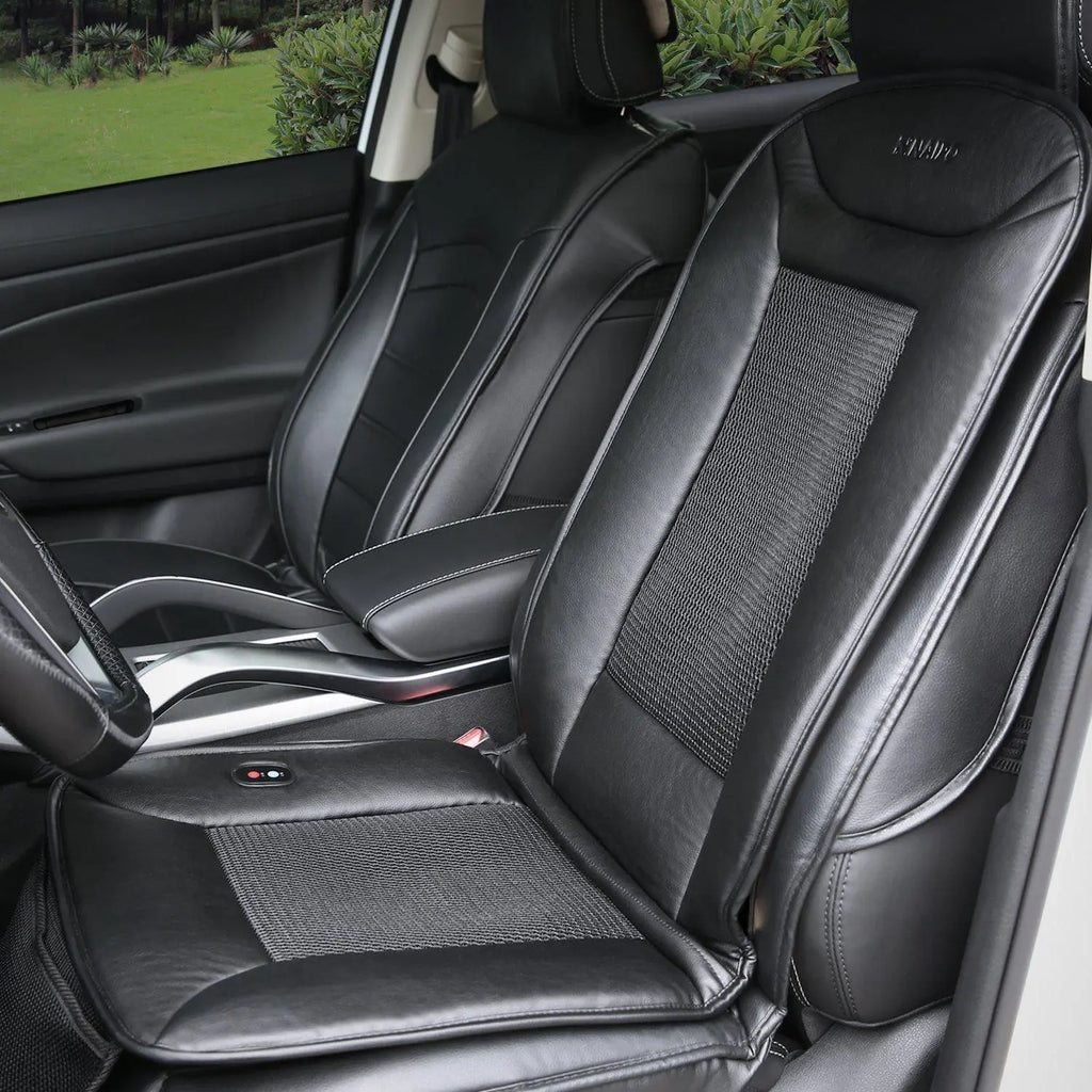 Kaufe SEAMETAL Autositzbezug, Premium-PU-Leder, vollständig umschlossenes  Sitzkissen, 3D-atmungsaktiv, vollständiger Schutz, universell für 98 %  Autos